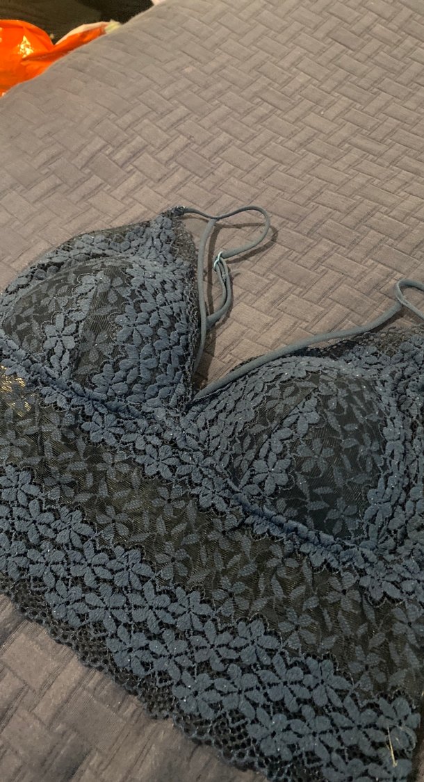 Lacivert Dantel Bohem Kadın Bralet - Görsel 2