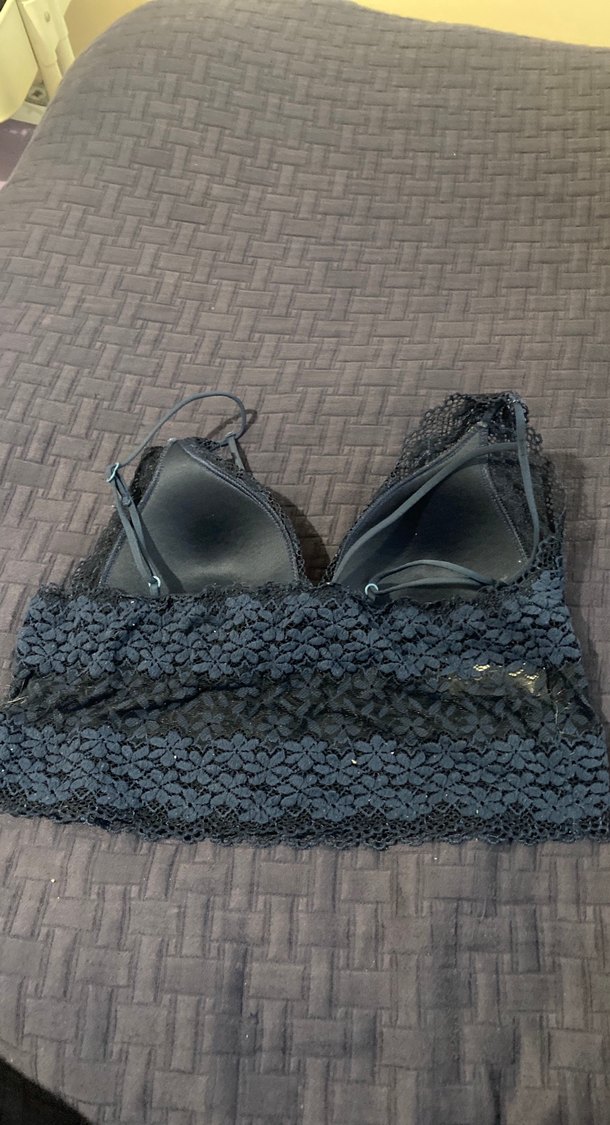 Lacivert Dantel Bohem Kadın Bralet - Görsel 3