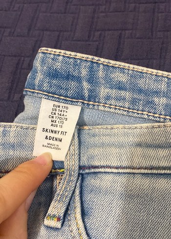 Mavi Kız Çocuk Denim Midi Pantolon - Görsel 2