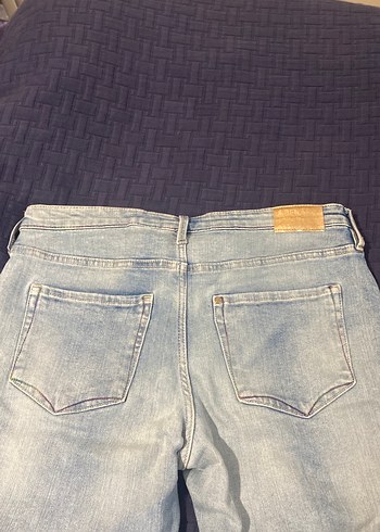 Mavi Kız Çocuk Denim Midi Pantolon - Görsel 4