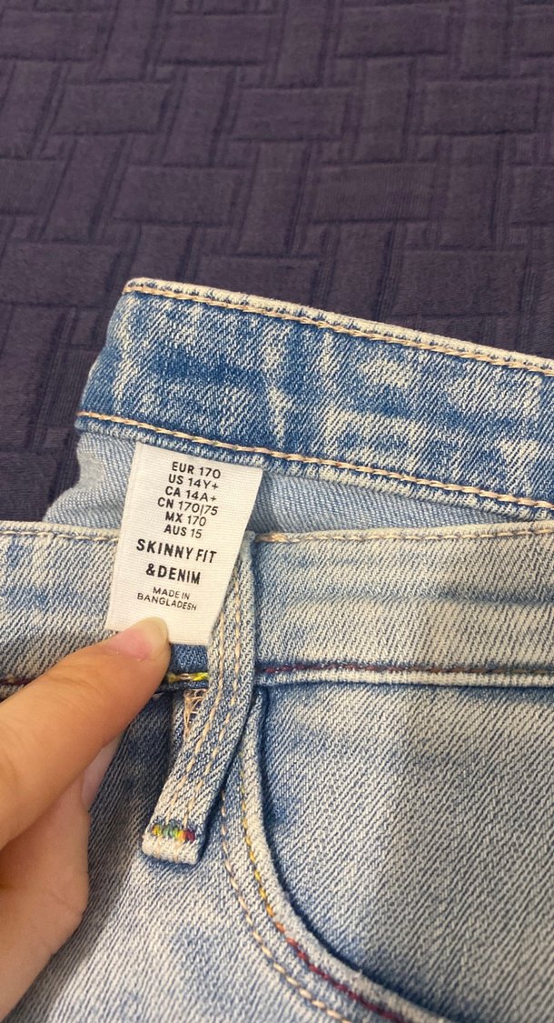 Mavi Kız Çocuk Denim Midi Pantolon - Görsel 2