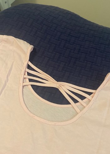 Pembe Kısa Kollu Pamuk Tişört - Görsel 3