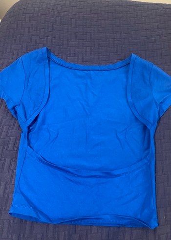 Lacivert Kısa Kollu Basic Tişört - Görsel 2