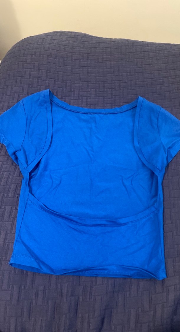 Lacivert Kısa Kollu Basic Tişört - Görsel 2