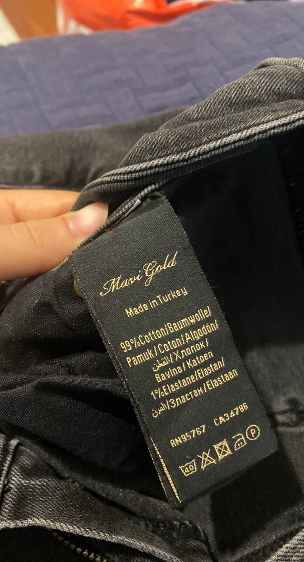 Siyah Kadın Denim Pantolon - Görsel 4