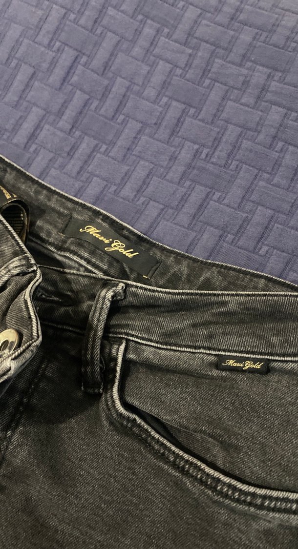 Siyah Kadın Denim Pantolon - Görsel 5