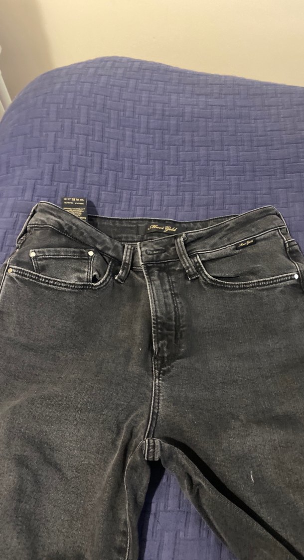 Siyah Kadın Denim Pantolon - Görsel 3