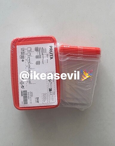 #ikea saklama kabı seti 17 yeşil