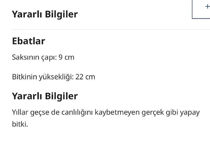  Beden yeşil Renk #ikea yapay bitki
