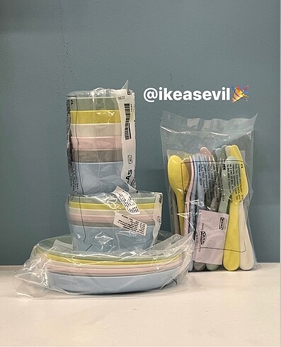 #ikea bardak seti , tabak seti ,kase seti Çatak bıçak seti