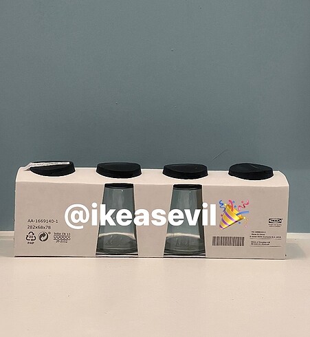 #ikea baharat kavanozu siyah