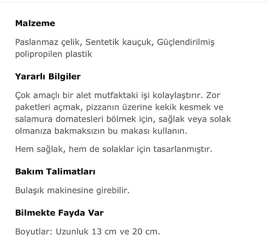  Beden #ikea makas seti