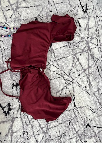 Bordo Kadın bikini üstü
