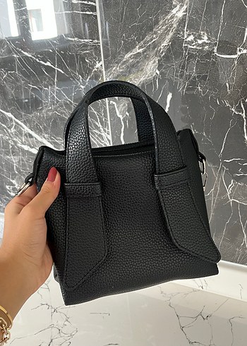 Siyah Deri Kadın Çanta - Görsel 4