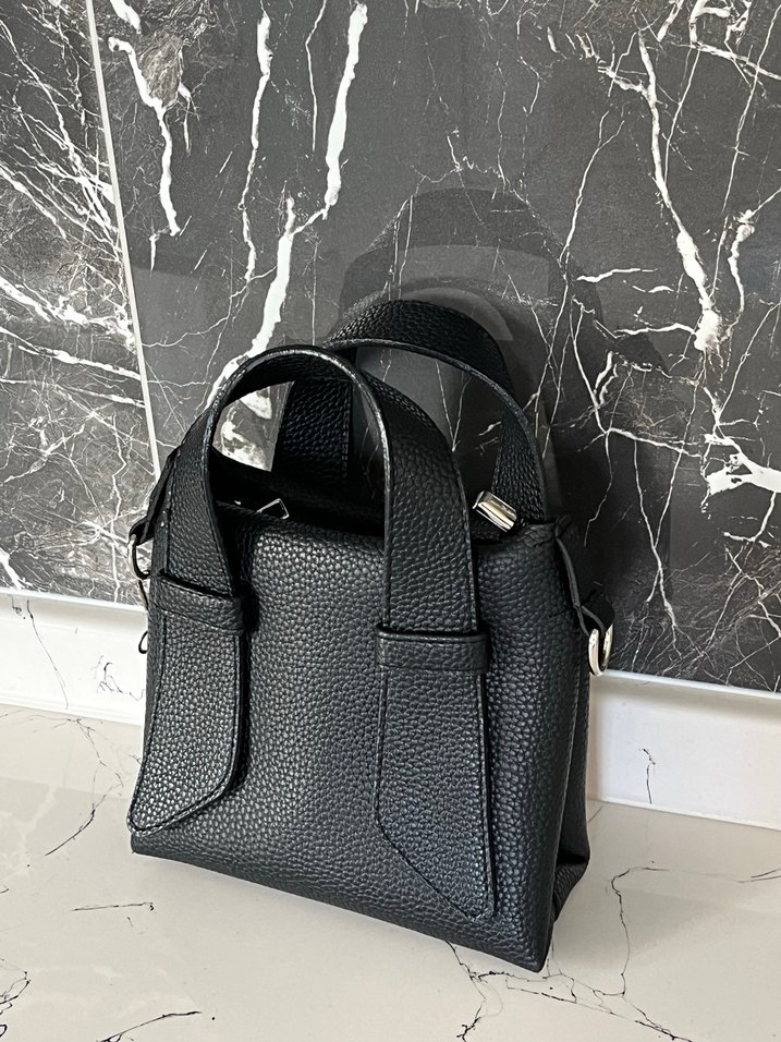 Siyah Deri Kadın Çanta - Görsel 2