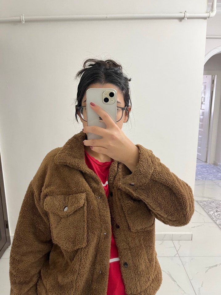 Tüylü ceket - Görsel 5