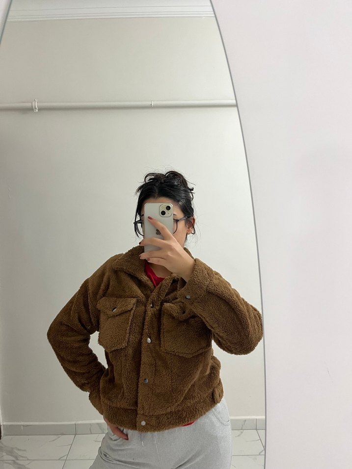 Tüylü ceket - Görsel 3