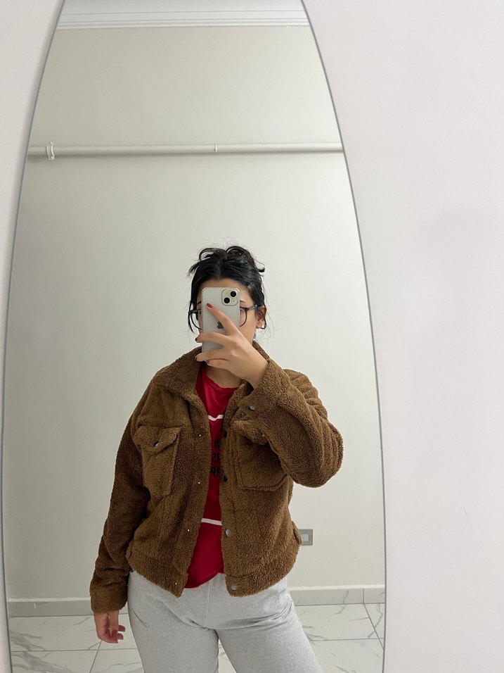 Tüylü ceket - Görsel 4