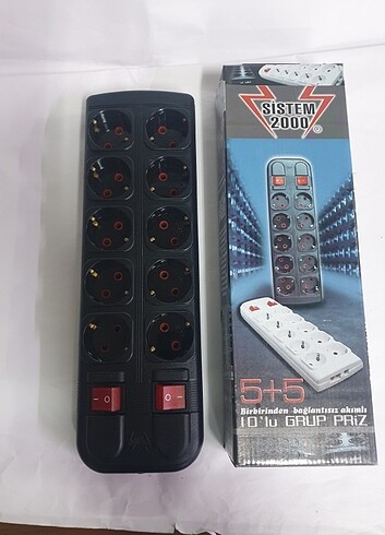  Beden 5+5 10 lu anahtarlı grup priz sıfır