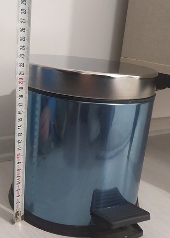 Metal pedallı ofis çöp kovası - Görsel 4