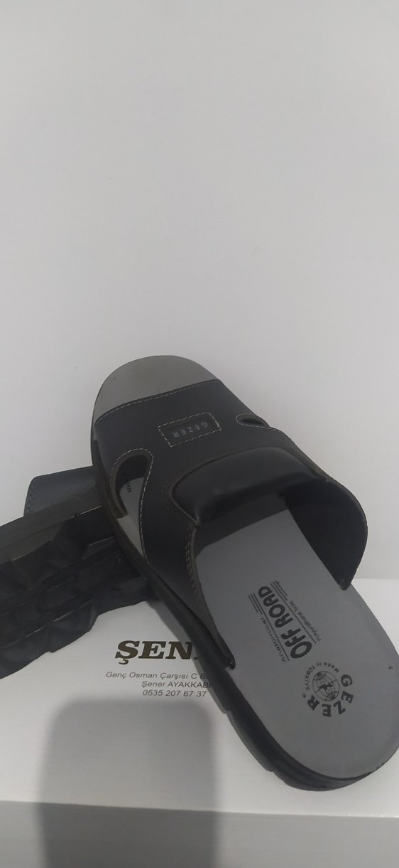 Gezer Siyah Erkek Terlikler Tokalı - Görsel 2