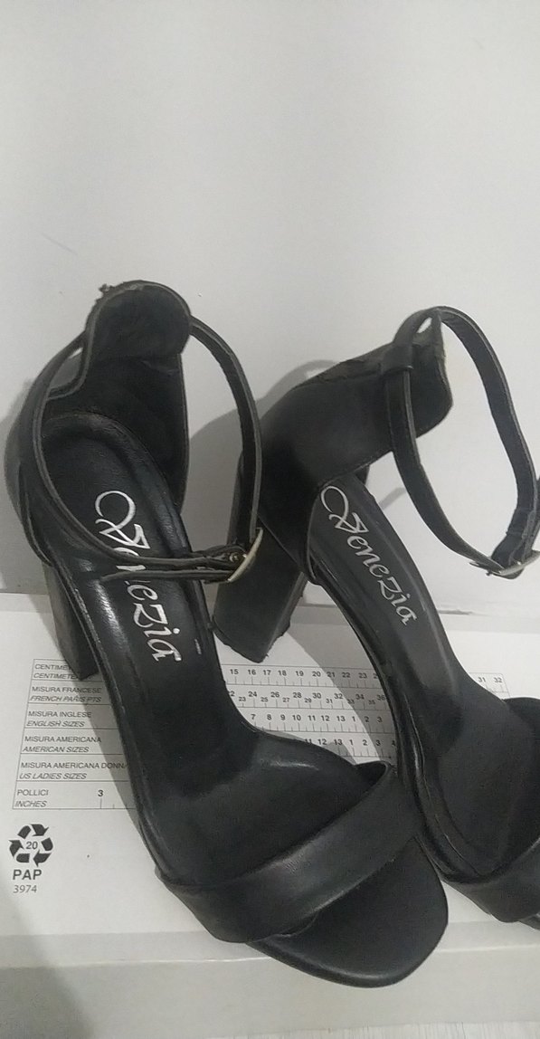 Kadın Siyah Topuklu Goth Sandalet - Görsel 2