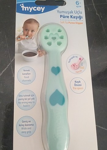 Renkli Babycin Diş Kaşıyıcı ve Mycey Kumkat Uçlu Kaşık - Görsel 3