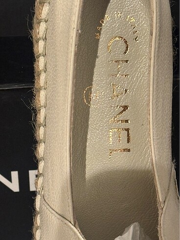 36 Beden ten rengi Renk CHANEL BEJ 36 ESPADRİL 0 DANA DERİSİ