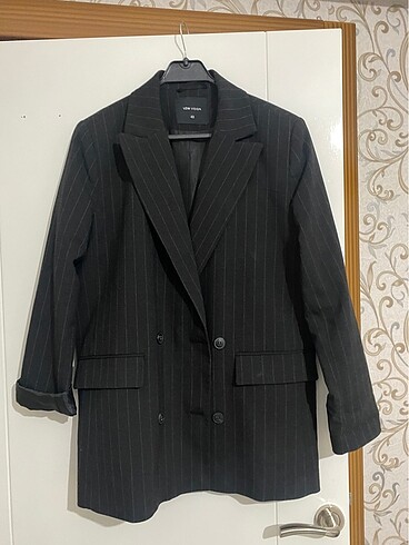 Çizgili blazer ceket
