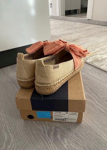 38 Beden çeşitli Renk Kadın Bej Hasır Dolgu Topuklu Espadril