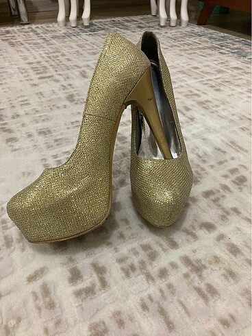 37 Beden Gold platform ayakkabı