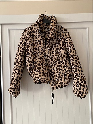 Leopar bomber ceket