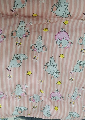 Pembe Desenli Bebek Uyku Yatağı - Görsel 3