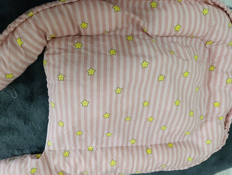 Pembe Desenli Bebek Uyku Yatağı - Görsel 2