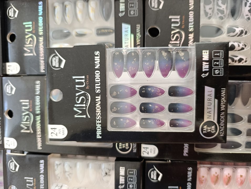 yapışkan+törpü Mor Tırnak Seti 24 Parça - Görsel 2