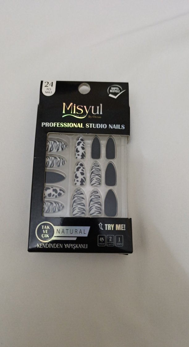 kendinden yapiskanli  takma tırnak+törpü+ et itme çubuğu - Görsel 2