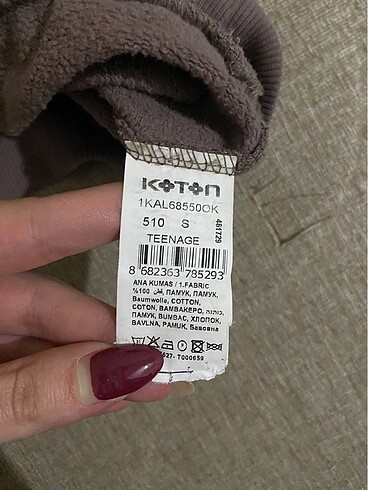 s Beden koton crop sweatshirt