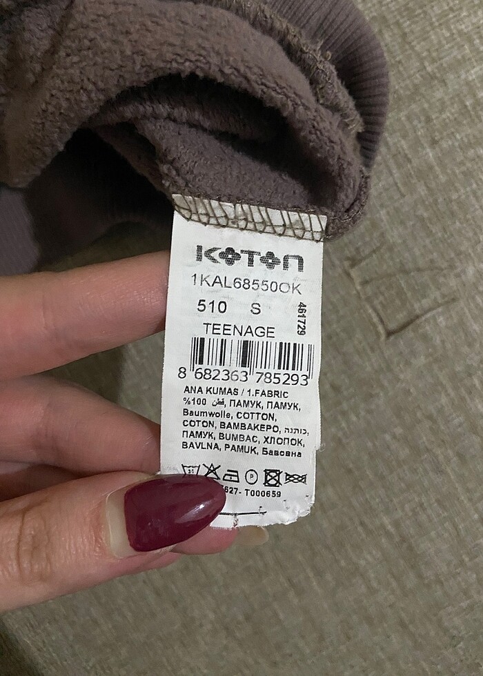 koton crop sweatshirt - Görsel 3