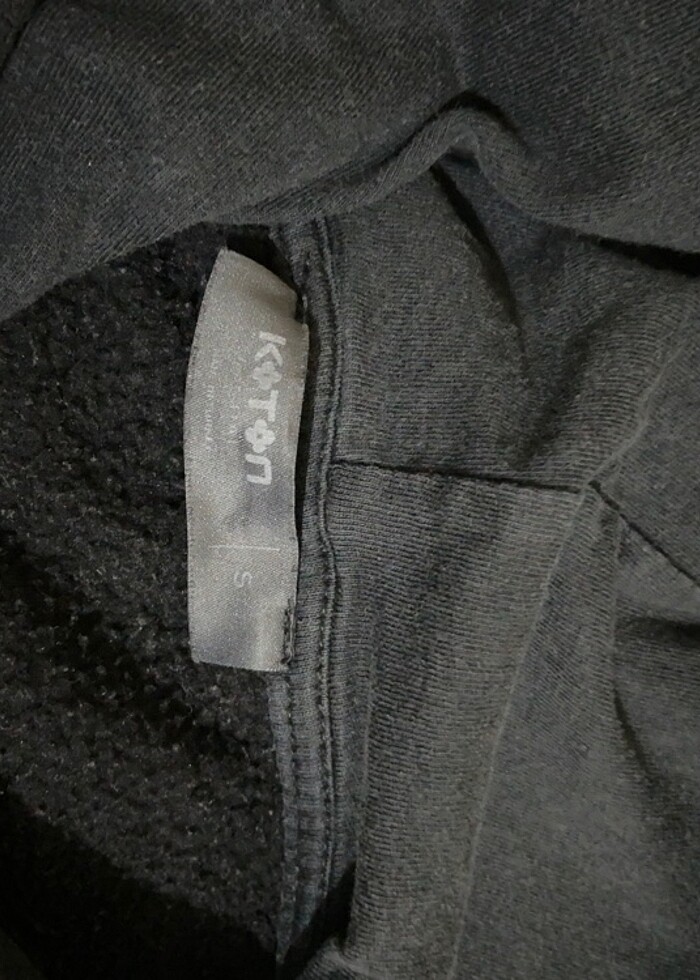 koton siyah sweatshirt - Görsel 2