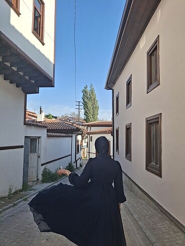 Lacivert tesettür abiye - Görsel 5