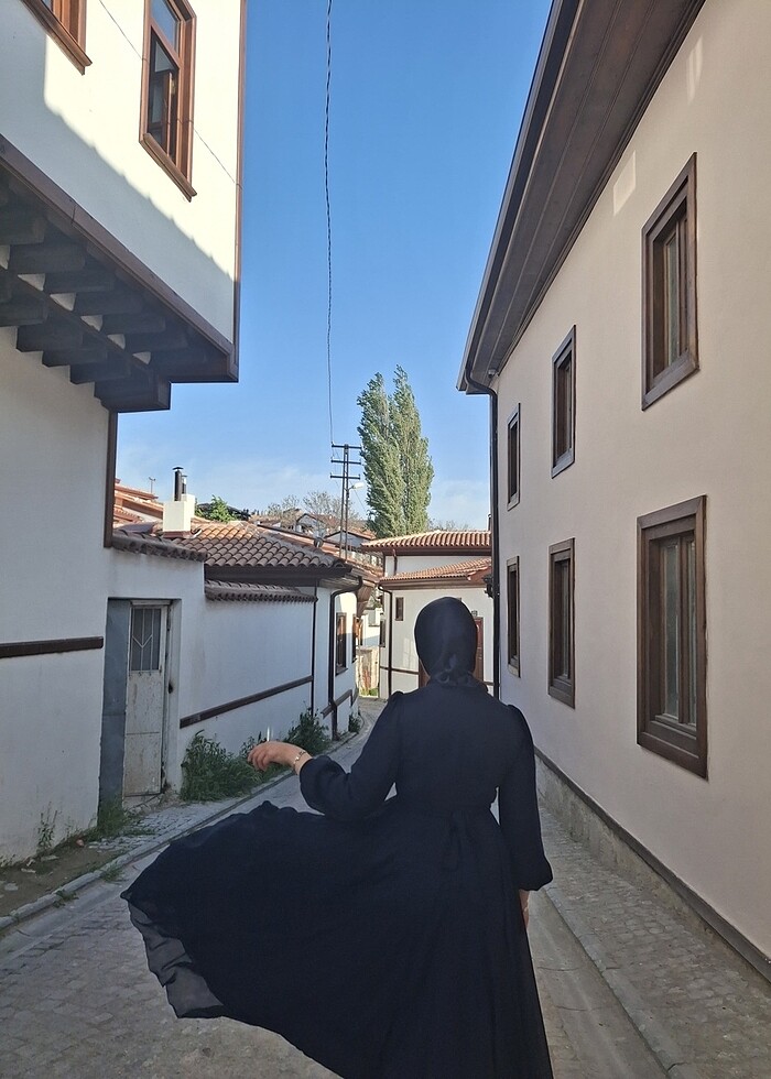 Lacivert tesettür abiye - Görsel 5