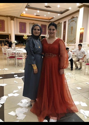 Diğer Gri Drapeli Uzun Kollu Kadın abaya