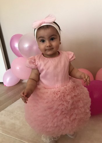 Diğer Kız Bebek Pembe Fırfırlı Elbise