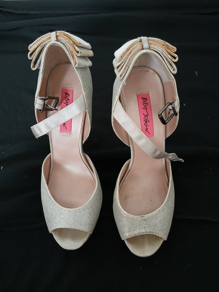 gri simli stiletto - Görsel 5