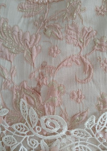 Dantel Detaylı Kız Çocuk Pembe Elbise - Görsel 10