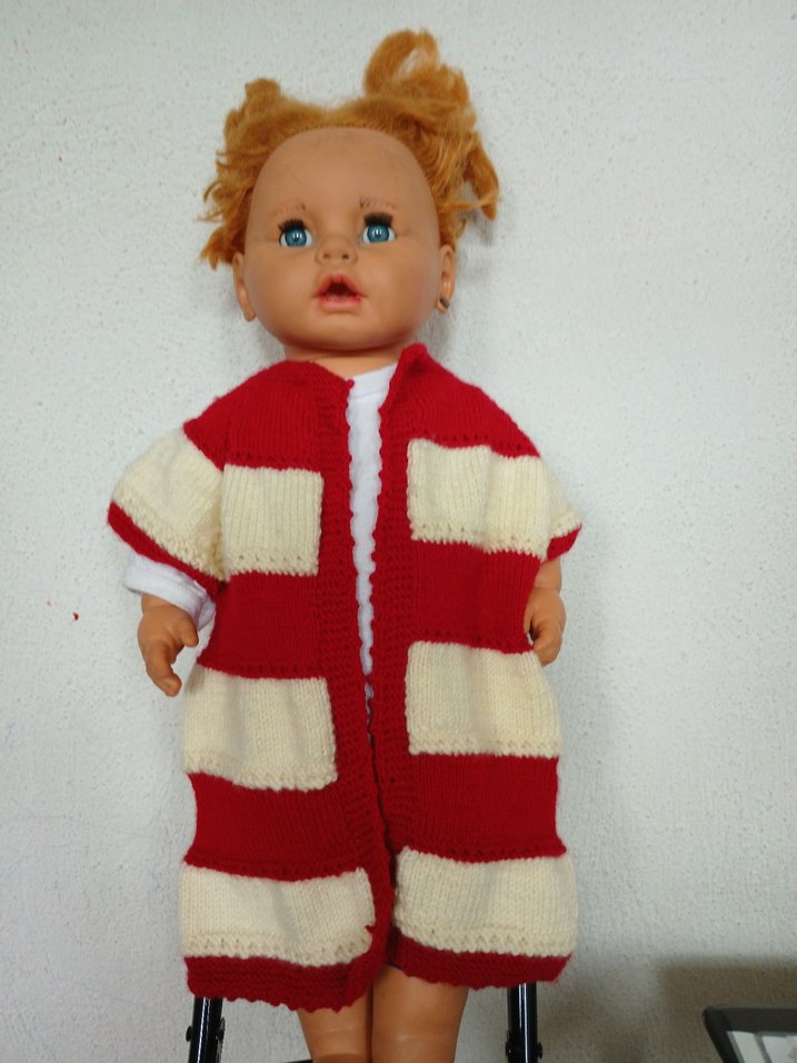 bordo krem çocuk yelek - Görsel 2