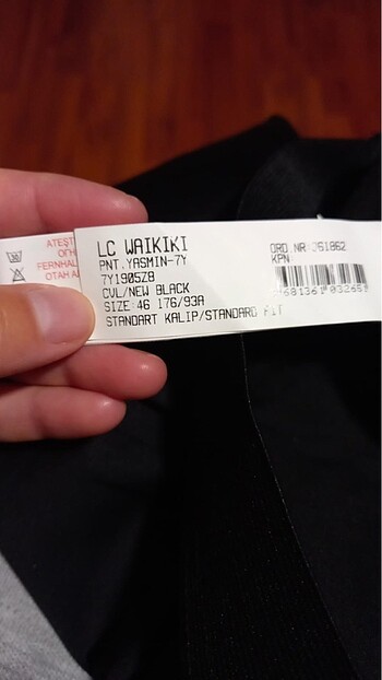 LCWAIKIKI Siyah Beli Lastikli Loose Fit Kadın Pantolon - Görsel 6