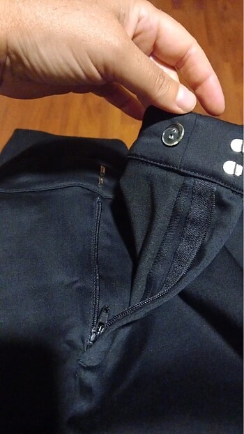 LCWAIKIKI Siyah Beli Lastikli Loose Fit Kadın Pantolon - Görsel 8