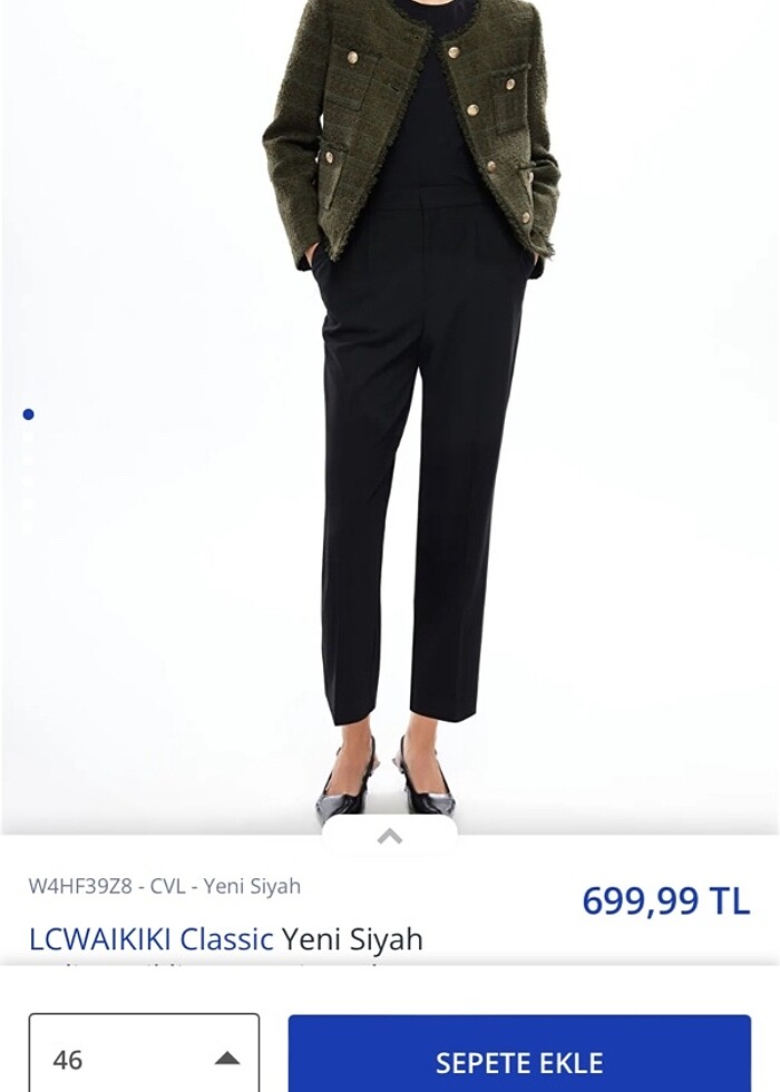 LCWAIKIKI Siyah Beli Lastikli Loose Fit Kadın Pantolon - Görsel 3