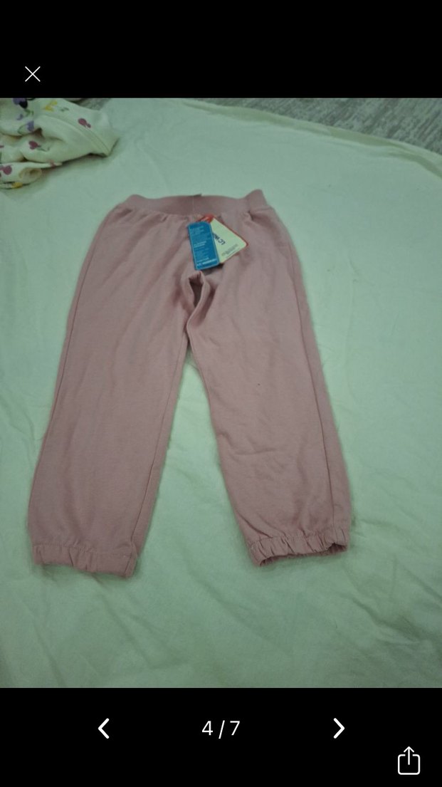 Kız Çocuk Renkli Pembe Rahat Pantolonlar 1 adet - Görsel 3